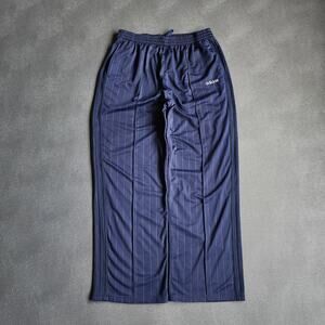 Vintage Y2K Baggy Adidas Wide Leg Navy Striped Sweatpants XXL